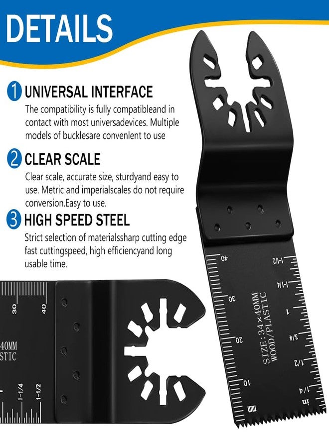 Serplex® 2Pcs Cutting Blades Tool for Power Drill Cutting Blades Tool Attachment with Scales for Power Drill Quick Release Oscillating Multitool Carboon Steel Saw Blades for Wood, Plastic, Soft Metal - Image 3